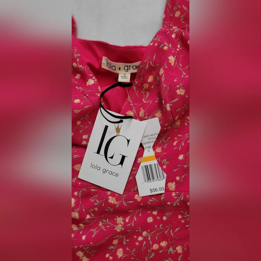 NWT! Summer Garden Party Club Boho Floral Women's Cottagecore Mini Dress Small